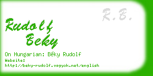 rudolf beky business card